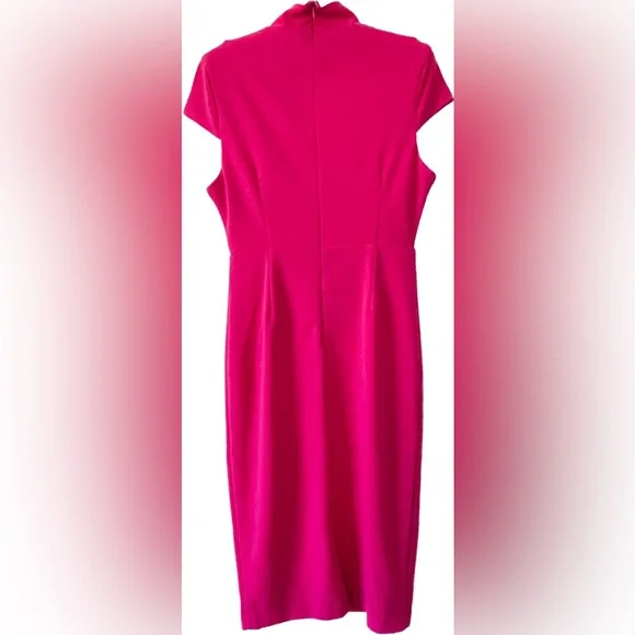 ππNWT ALEXIA ADMOR CAROLINA TIE-NECK CAP SLEEVE SHEATH MIDI DRESS Sz XSπππ - Picture 7 of 13
